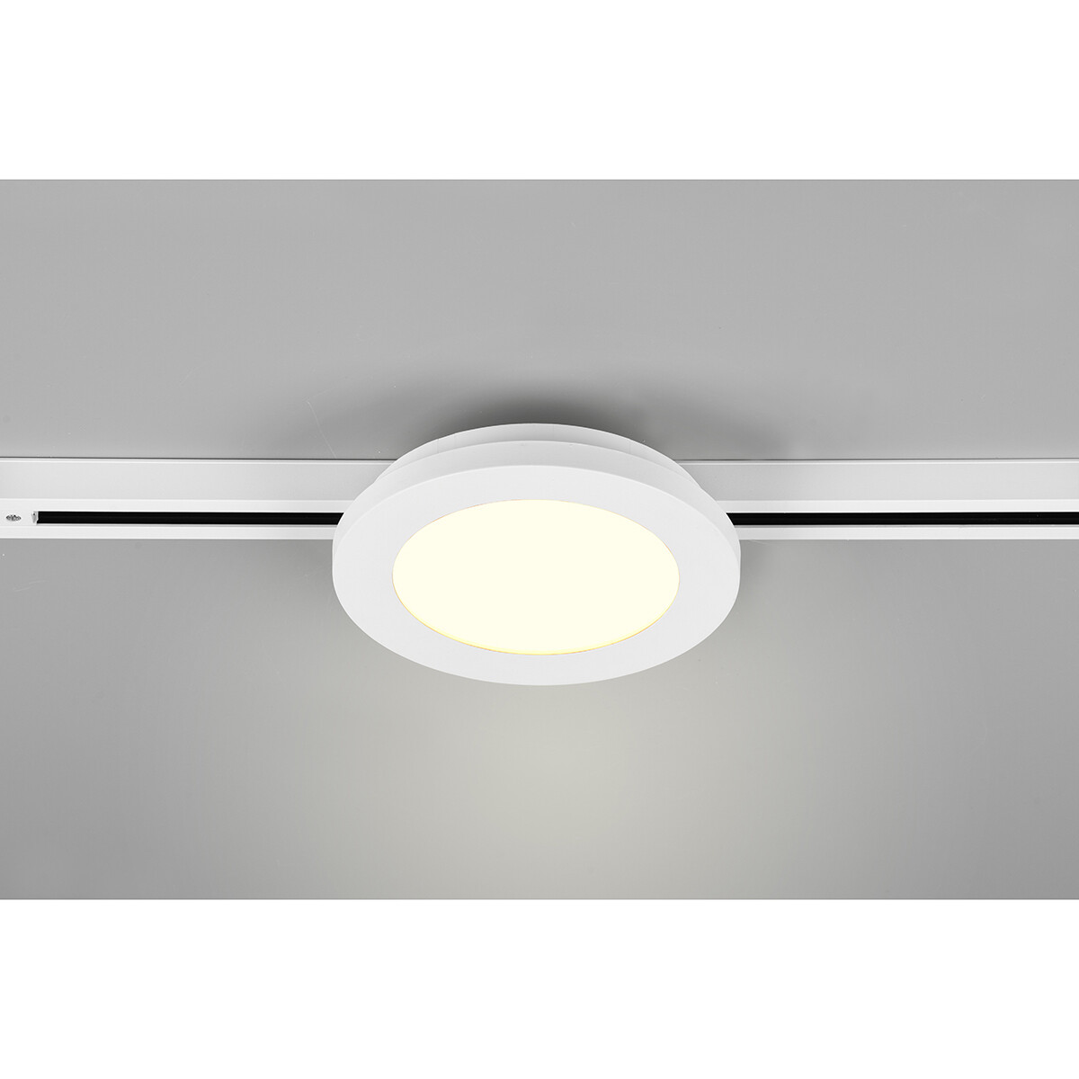 LED Schienenbeleuchtung - Deckenleuchte - Trion Dual Camy - 2-Phasen - 9W - Warmweiß 3000K - Dimmbar - Rund - Mattweiß - Kunststoff