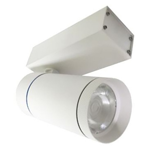 LED Schienensystem - Track Strahler - Facto - 30W 3 Phasen - Rund - Universalweiß 4000K - Mattweiß Aluminium