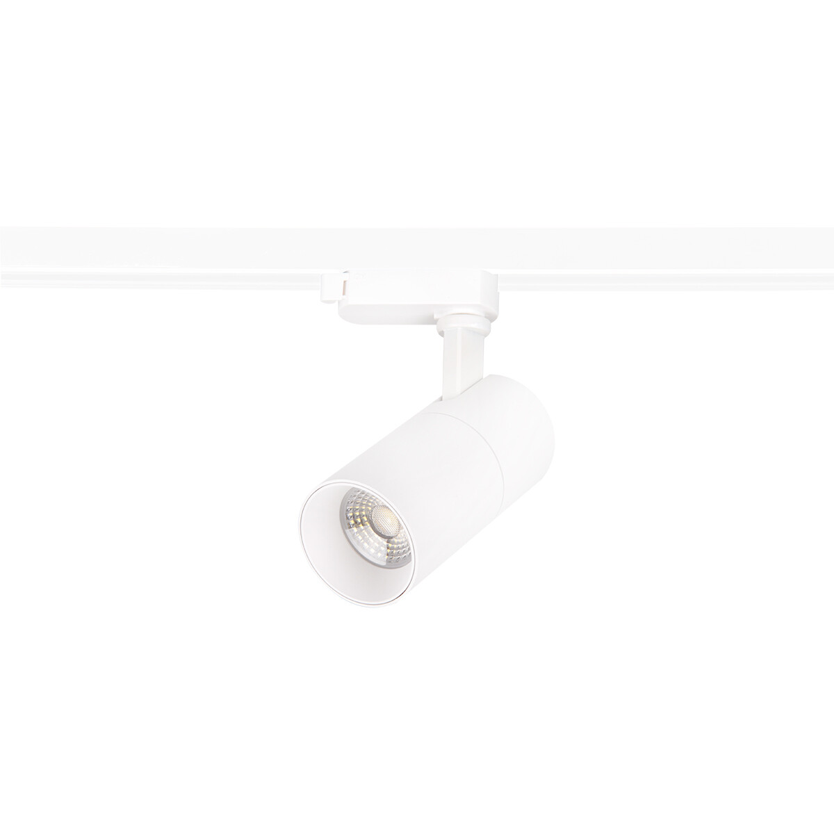 LED Schienenbeleuchtung - Track Spot - Prixa Pina - 1 Phase - 20W - Warmweiß 3000K - Matt Weiß - Rund - Aluminium