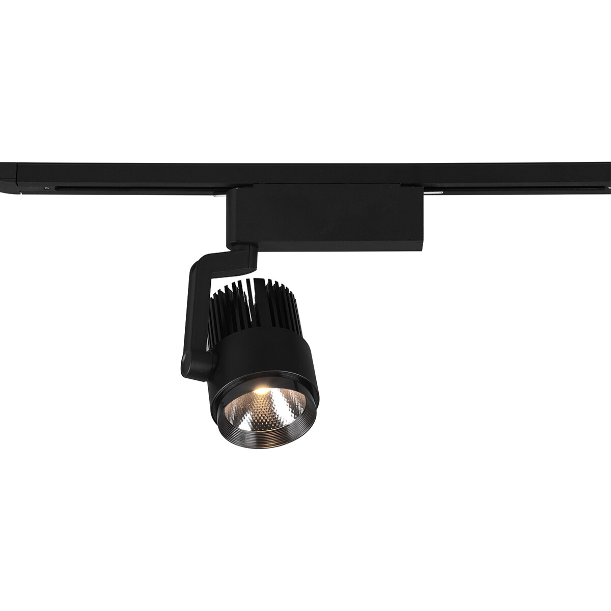 LED Schienenbeleuchtung - Track Spot - Trion Dual Radina - 2 Phasen - 15W - Anpassbare Lichtfarbe - Dimmbar - Rund - Matt Schwarz - Aluminium