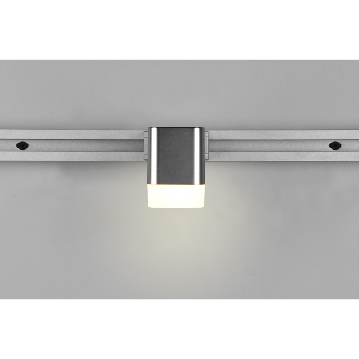 LED Schienenbeleuchtung - Track Spot - Trion Dual Ribon - 2 Phasen - 3.5W - Warmweiß 3000K - Dimmbar - Rechteck - Matt Nickel - Aluminium