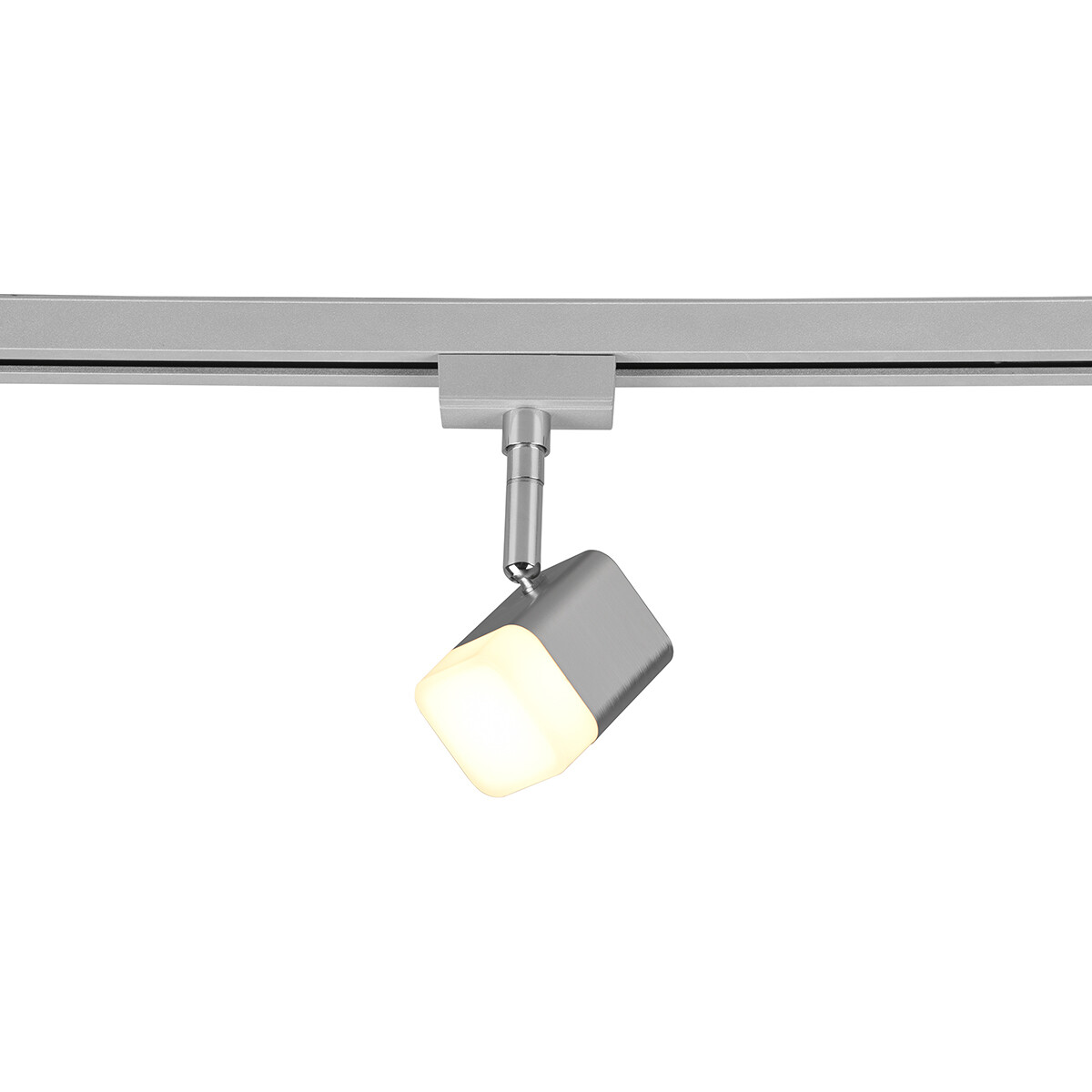 LED Schienenbeleuchtung - Track Spot - Trion Dual Ribon - 2 Phasen - 3.5W - Warmweiß 3000K - Dimmbar - Rechteck - Matt Nickel - Aluminium