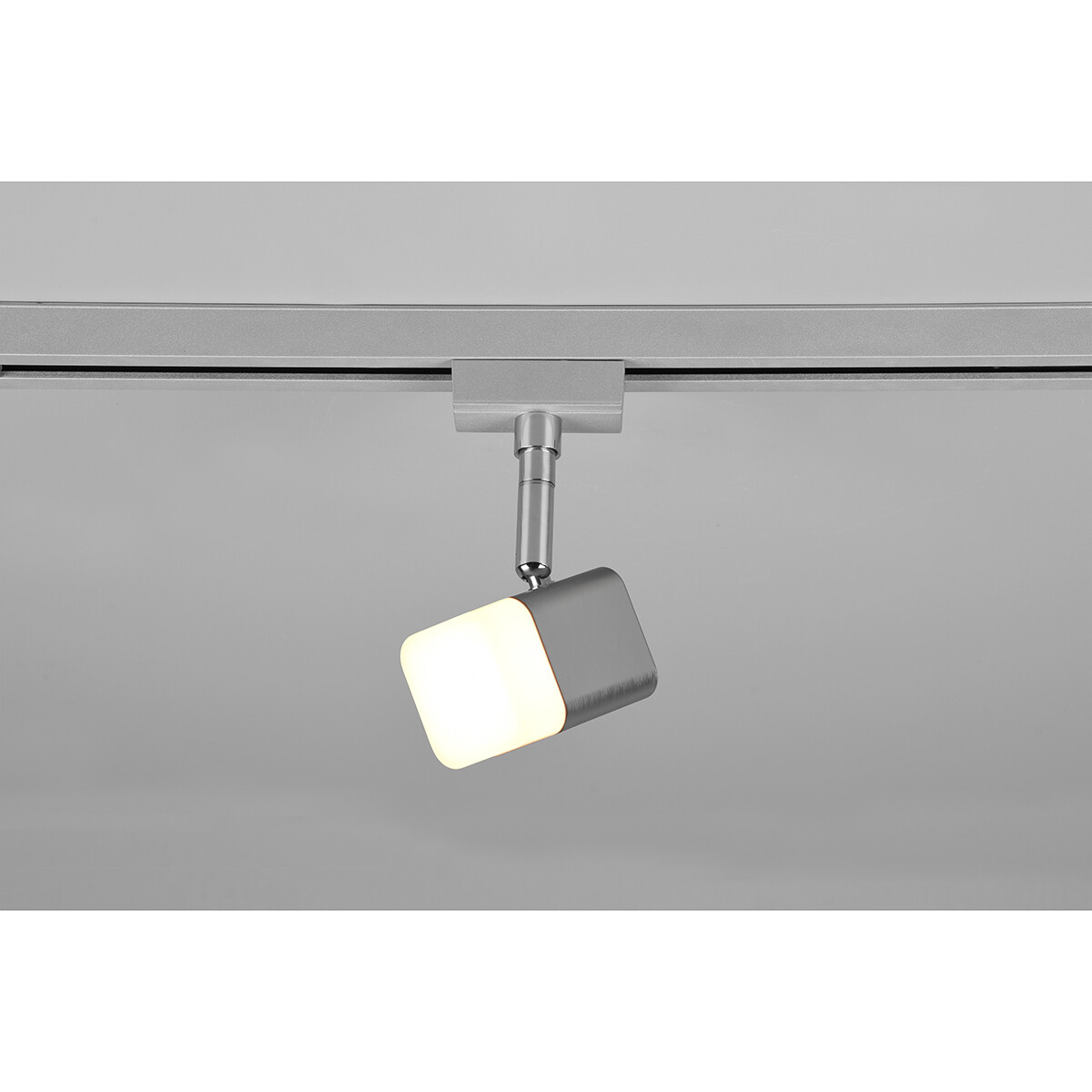 LED Schienenbeleuchtung - Track Spot - Trion Dual Ribon - 2 Phasen - 3.5W - Warmweiß 3000K - Dimmbar - Rechteck - Matt Nickel - Aluminium