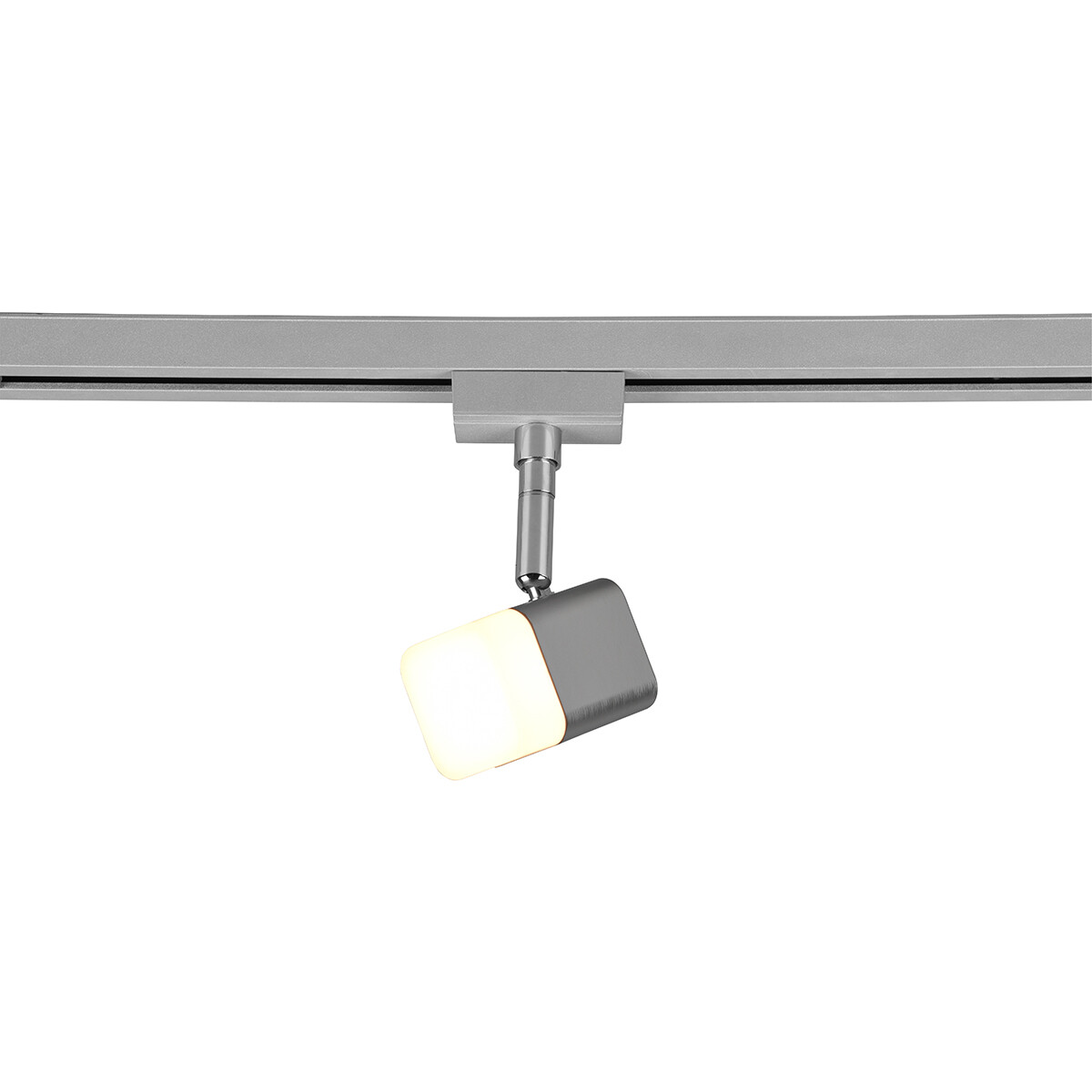 LED Schienenbeleuchtung - Track Spot - Trion Dual Ribon - 2 Phasen - 3.5W - Warmweiß 3000K - Dimmbar - Rechteck - Matt Nickel - Aluminium