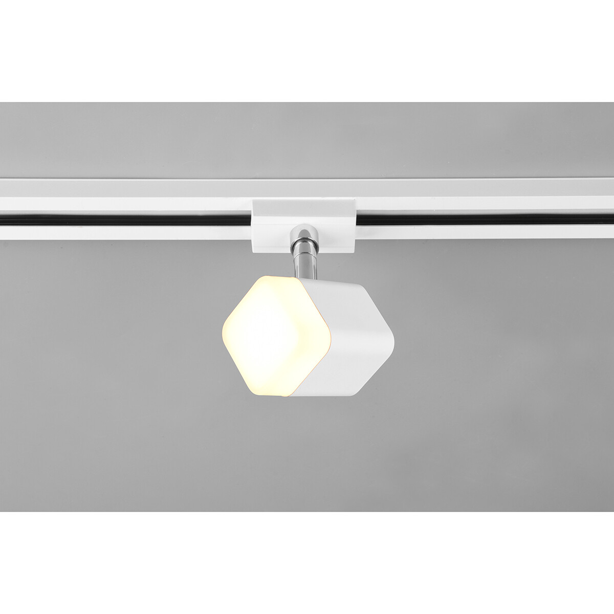 LED Schienenbeleuchtung - Track Spot - Trion Dual Ribon - 2 Phasen - 3.5W - Warmweiß 3000K - Dimmbar - Rechteck - Matt Weiß - Aluminium