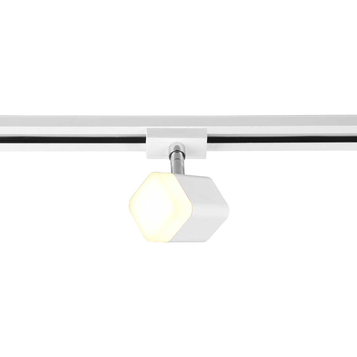 LED Schienenbeleuchtung - Track Spot - Trion Dual Ribon - 2 Phasen - 3.5W - Warmweiß 3000K - Dimmbar - Rechteck - Matt Weiß - Aluminium