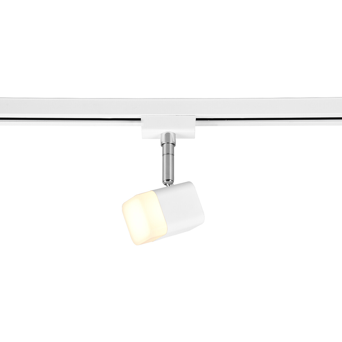 LED Schienenbeleuchtung - Track Spot - Trion Dual Ribon - 2 Phasen - 3.5W - Warmweiß 3000K - Dimmbar - Rechteck - Matt Weiß - Aluminium