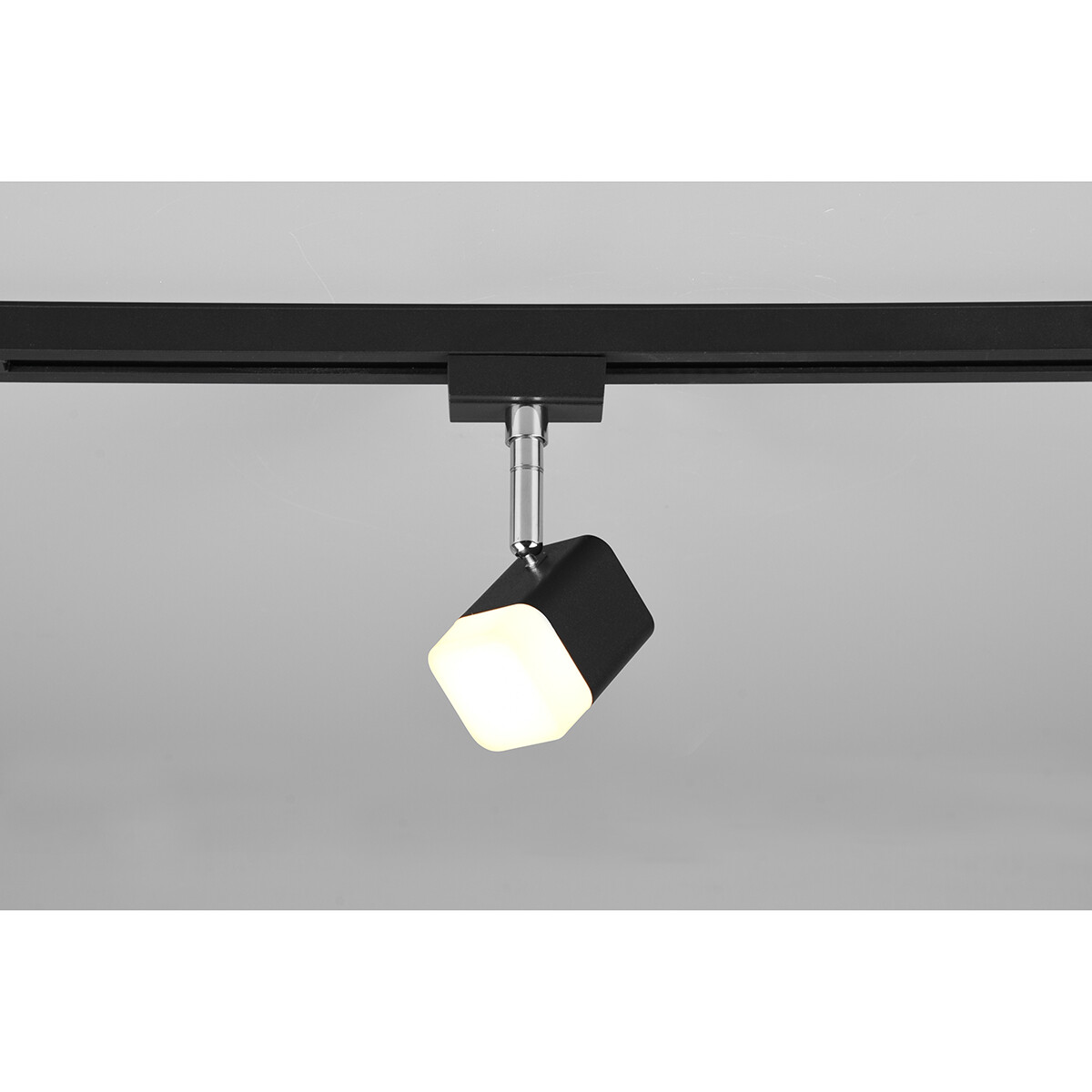 LED Schienenbeleuchtung - Track Spot - Trion Dual Ribon - 2 Phasen - 3.5W - Warmweiß 3000K - Dimmbar - Rechteck - Matt Schwarz - Aluminium