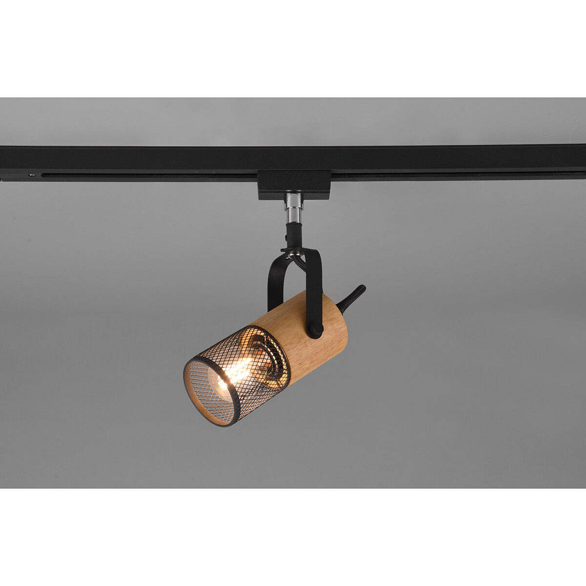 LED Schienenbeleuchtung - Track Spot - Trion Dual Yosh - 2 Phasen - E14 Fassung - Rund - Matt Schwarz - Aluminium