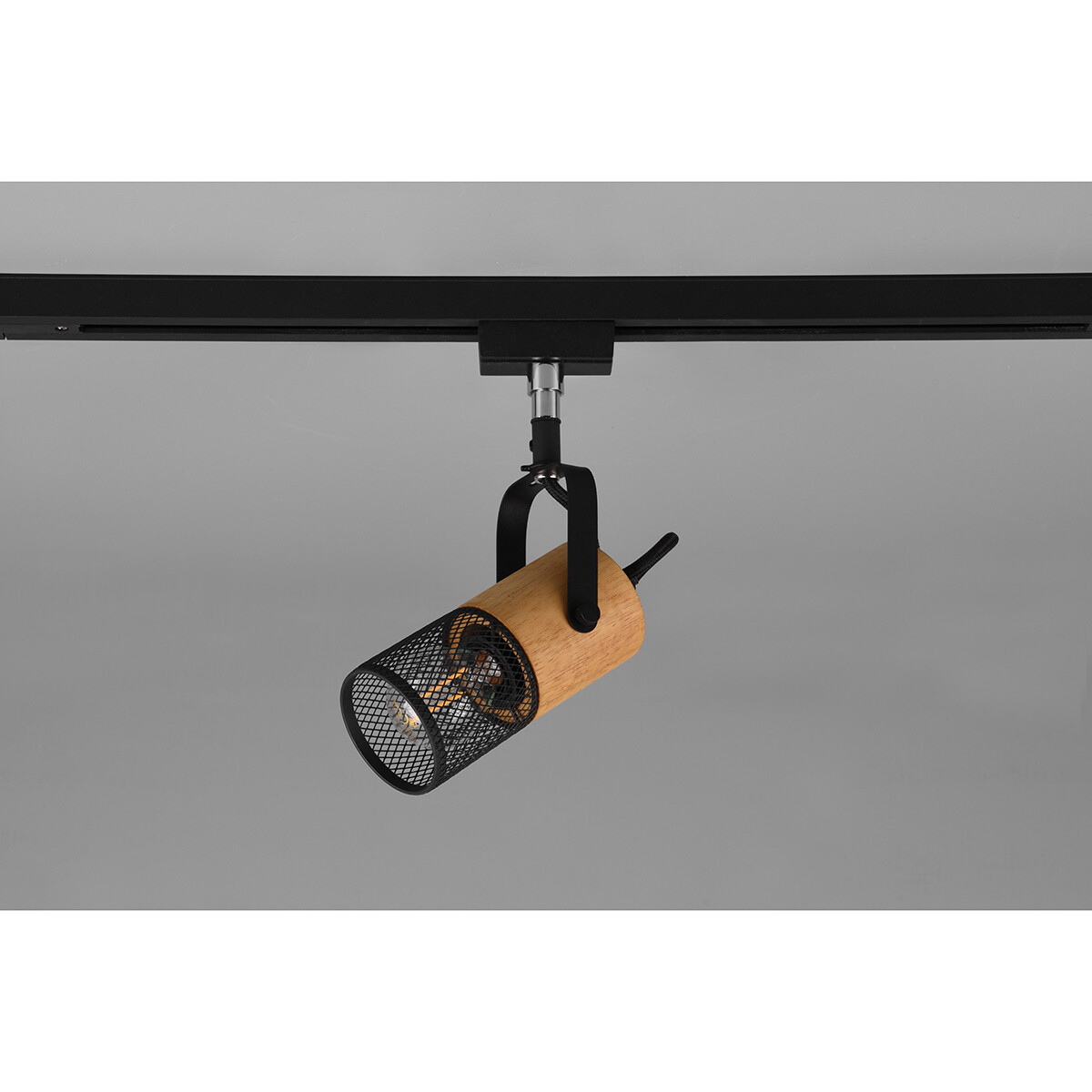 LED Schienenbeleuchtung - Track Spot - Trion Dual Yosh - 2 Phasen - E14 Fassung - Rund - Matt Schwarz - Aluminium