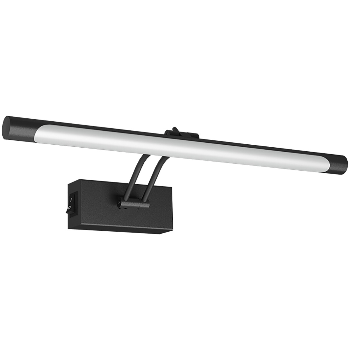 LED-Bildlampe - Spiegellampe - Brinton Sarin - 8W 700lm - Neutralweiß 4000K - Schwenkbar - Rund - Schwarz