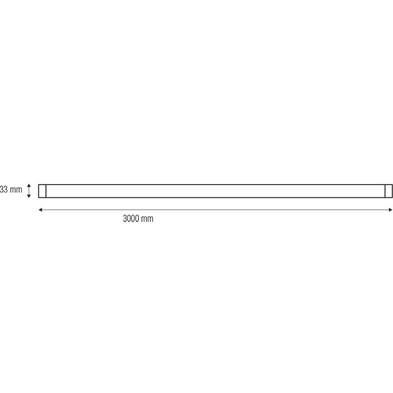 Stromschiene - 1 Phase - Aufputz - Aluminium - Schwarz - 3 Meter