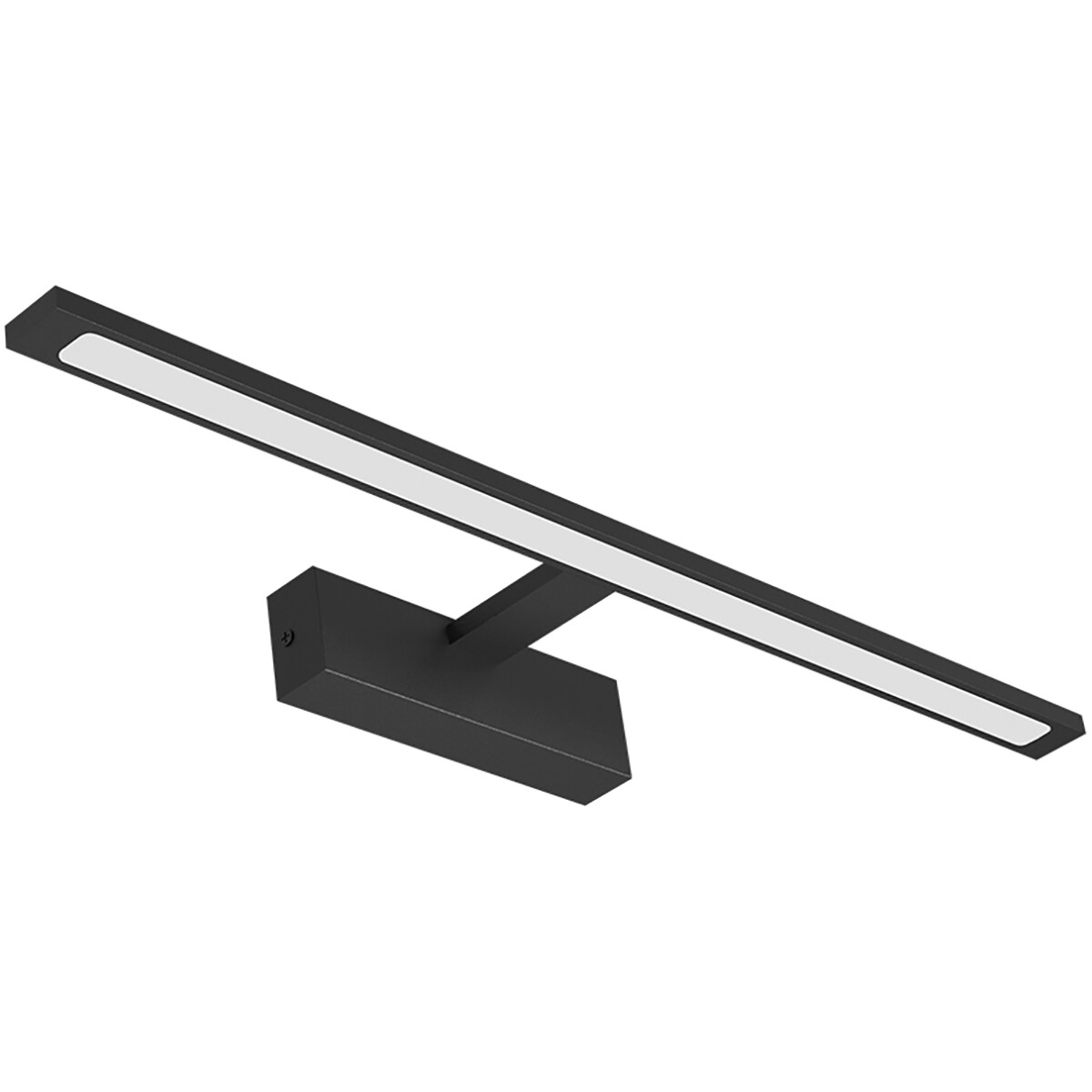 LED-Spiegellampe - Brinton Armin - 12W 900lm - Neutralweiß 4000K - IP44 - Rechteck - Schwarz