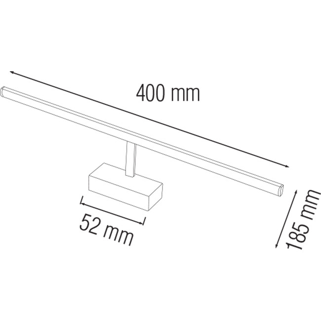 LED Spiegelleuchte - Bilderleuchte - Akna - Rund 8W - Chrom Aluminium - Verstellbar