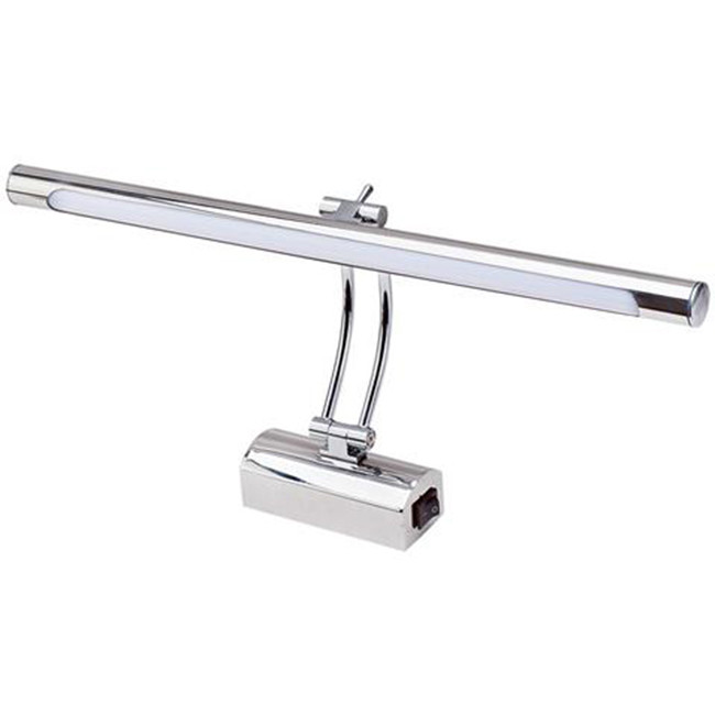 LED Spiegelleuchte - Bilderleuchte - Akna - Rund 8W - Chrom Aluminium - Verstellbar