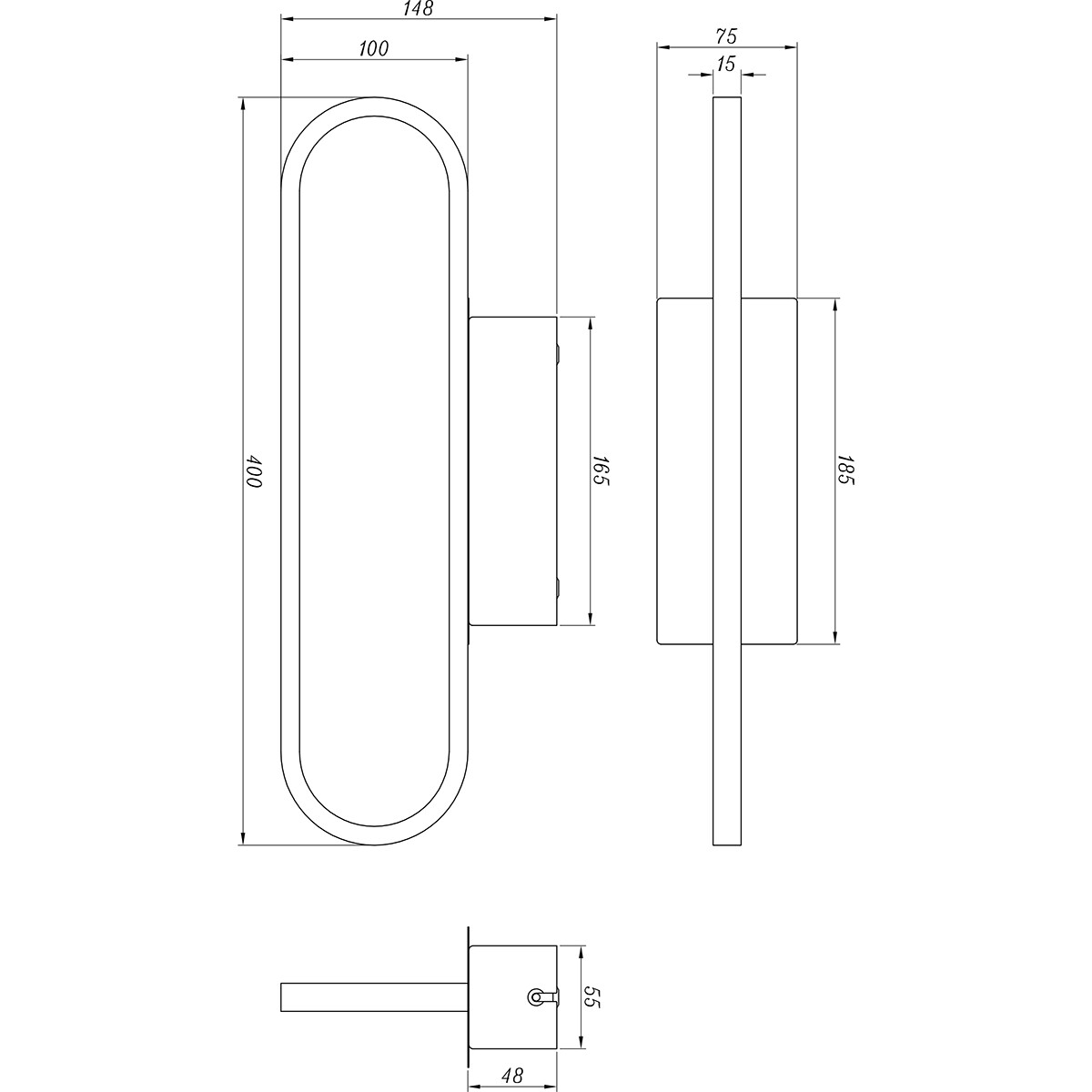 LED Spiegelbeleuchtung - Trion Giando - 17W - Warmweiß 3000K - Spritzwassergeschützt IP44 - Glanz Chrom - Aluminium