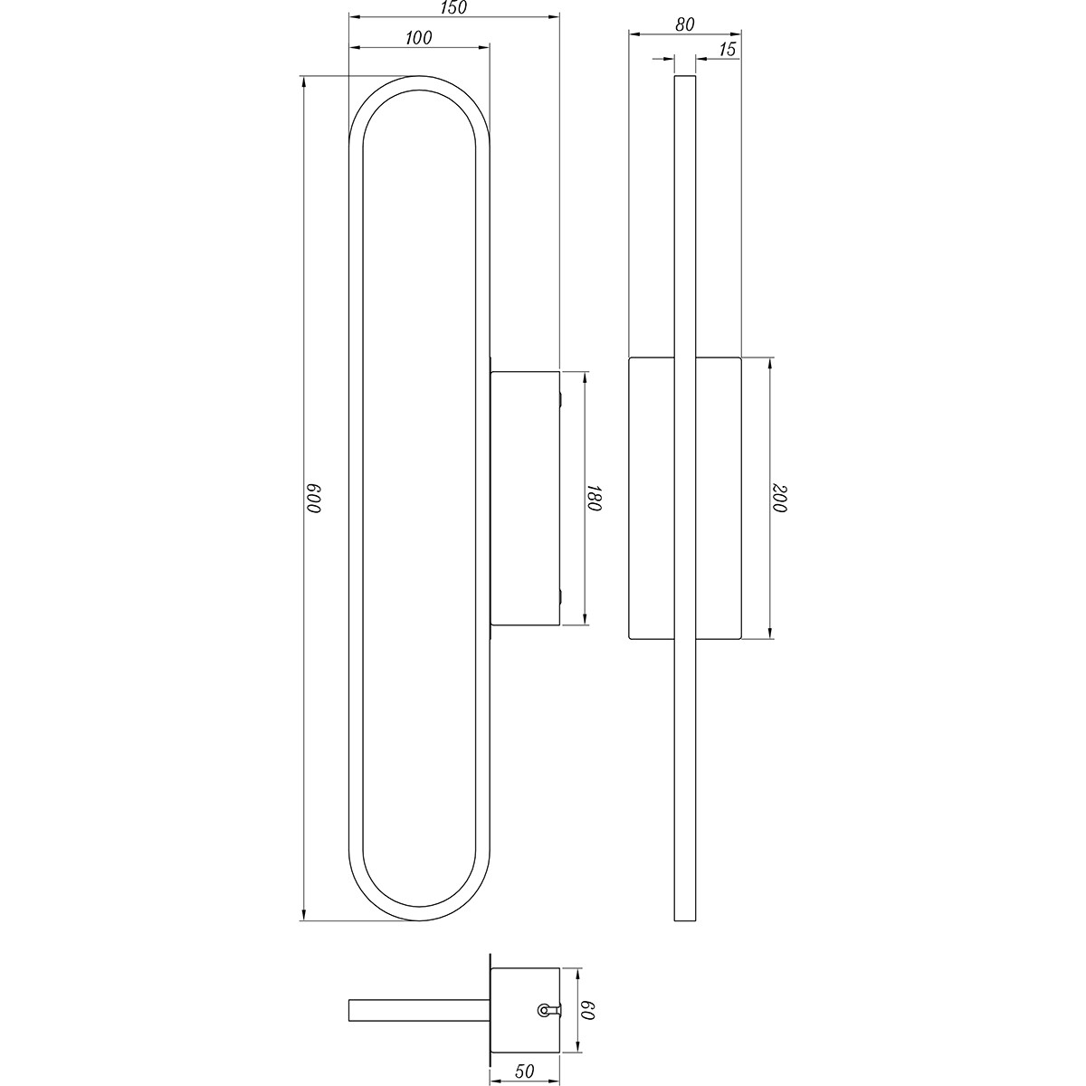 LED Spiegelbeleuchtung - Trion Giando - 22W - Warmweiß 3000K - Spritzwassergeschützt IP44 - Glanz Chrom - Aluminium