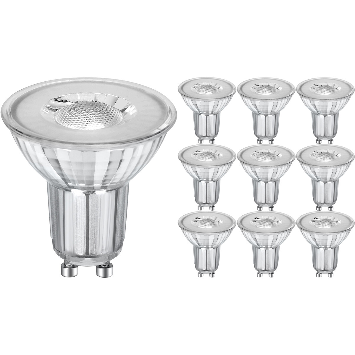 LED-Spot - GU10 PAR16 - 10er-Pack - Velvalux - 6W 435lm 38D - 830 Warmweiß 3000K | Ersetzt 62W