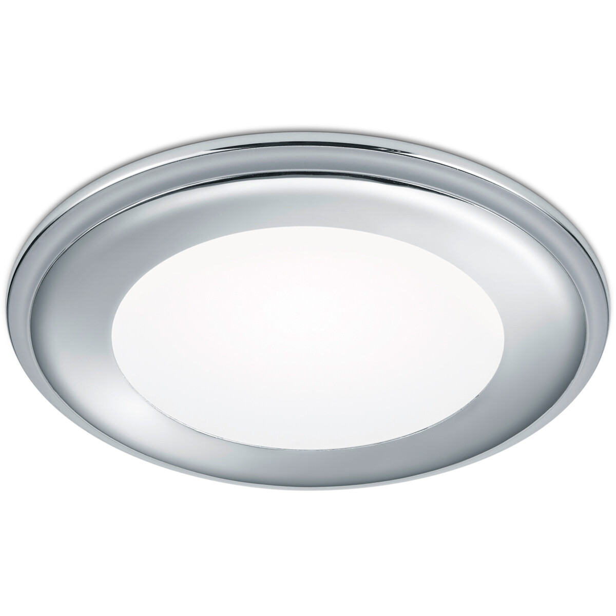 LED Spot - Einbauspot - Trion Auran - 10W - Warmweiß 3000K - Rund - Matt Chrom - Kunststoff