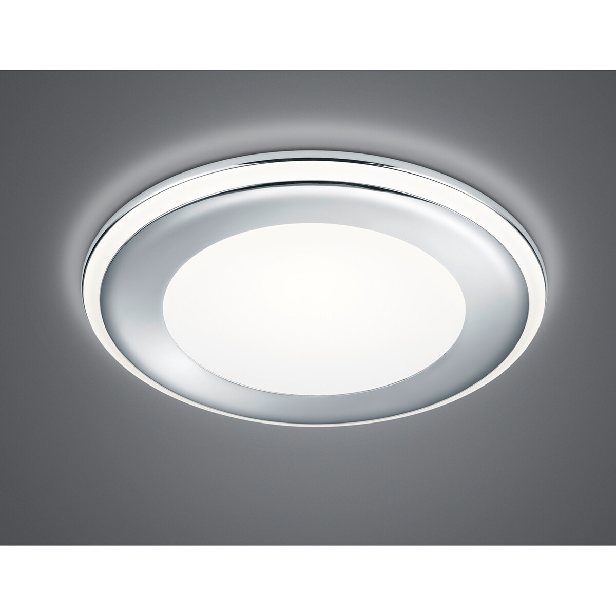 LED Spot - Einbauspot - Trion Auran - 10W - Warmweiß 3000K - Rund - Matt Chrom - Kunststoff