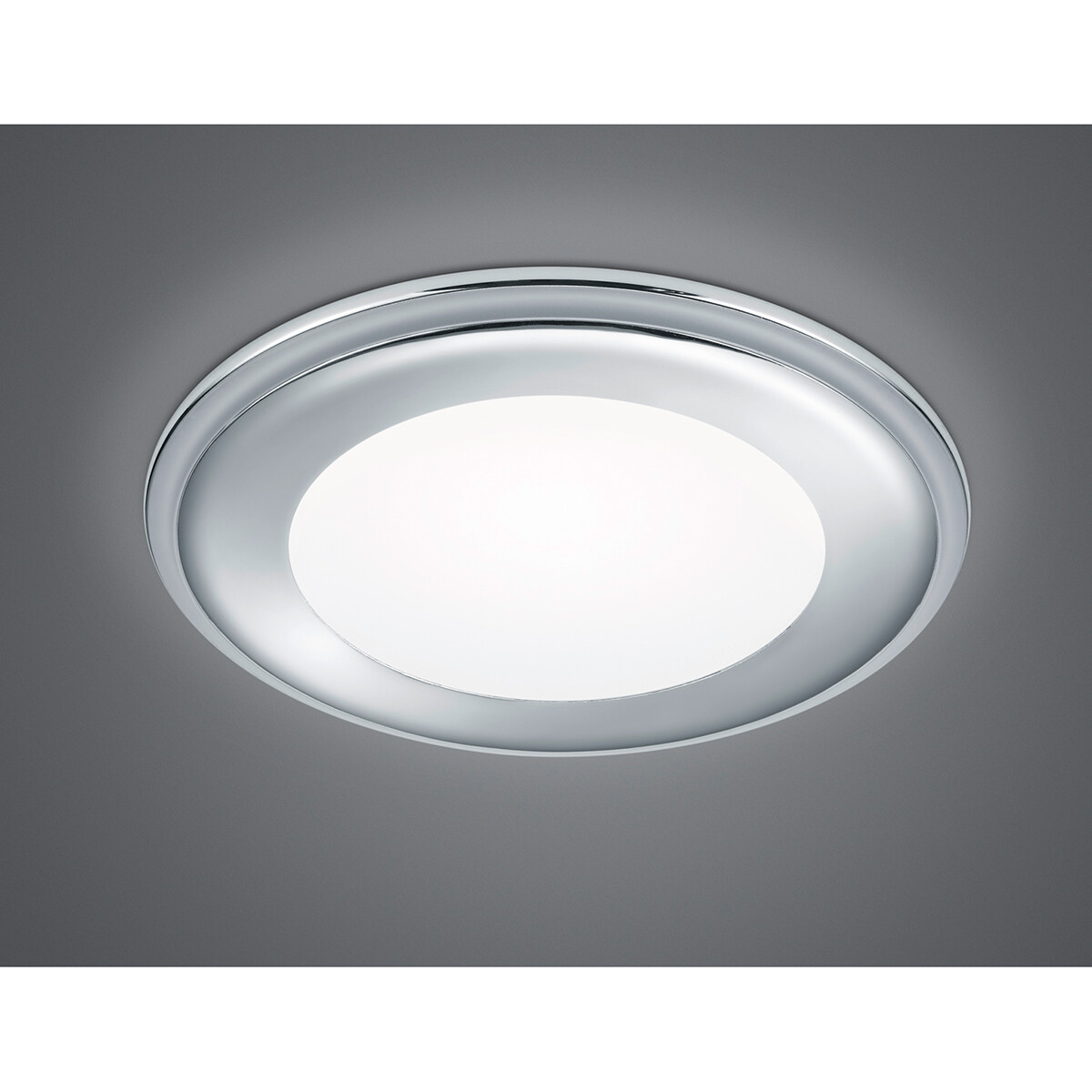 LED Spot - Einbauspot - Trion Auran - 10W - Warmweiß 3000K - Rund - Matt Chrom - Kunststoff