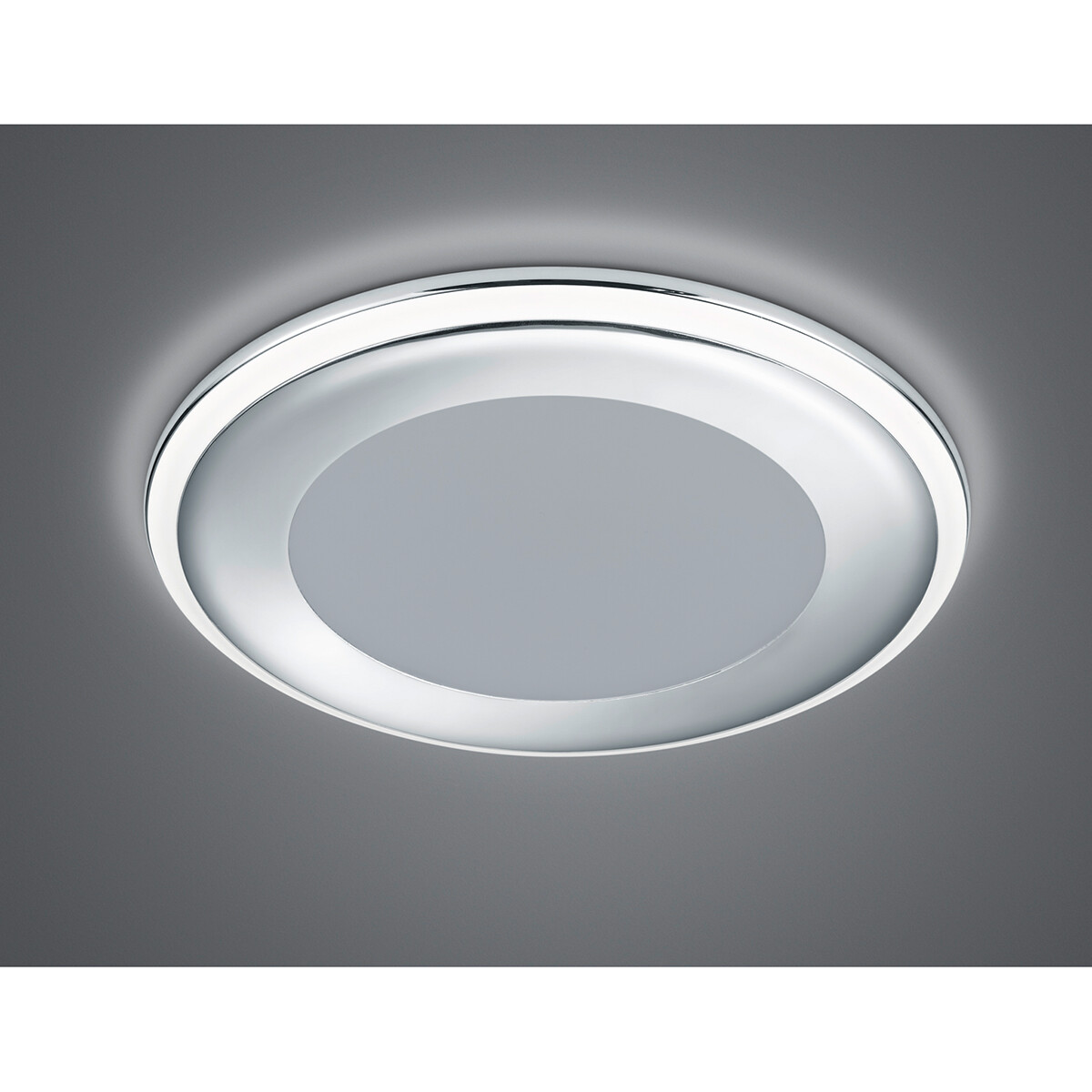 LED Spot - Einbauspot - Trion Auran - 10W - Warmweiß 3000K - Rund - Matt Chrom - Kunststoff