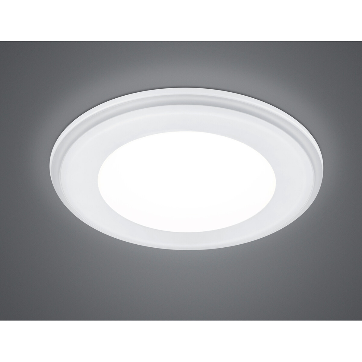 LED Spot - Einbauspot - Trion Auran - 10W - Warmweiß 3000K - Rund - Mattweiß - Kunststoff