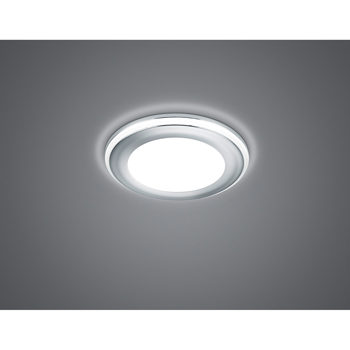 LED Spot - Einbauspot - Trion Auran - 5W - Warmweiß 3000K - Rund - Matt Chrom - Kunststoff