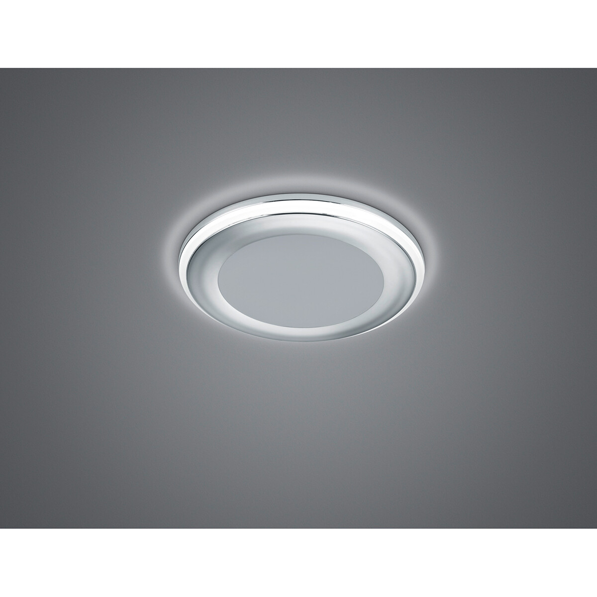 LED Spot - Einbauspot - Trion Auran - 5W - Warmweiß 3000K - Rund - Matt Chrom - Kunststoff