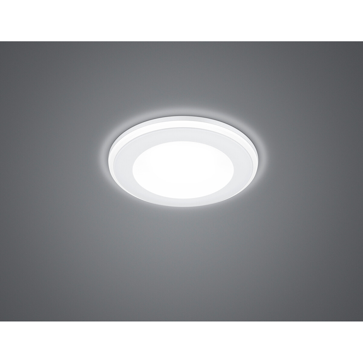 LED Spot - Einbauspot - Trion Auran - 5W - Warmweiß 3000K - Rund - Mattweiß - Kunststoff