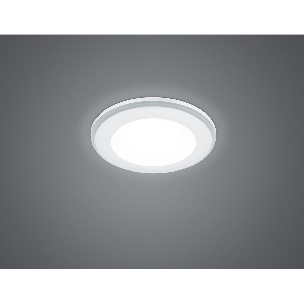 LED Spot - Einbauspot - Trion Auran - 5W - Warmweiß 3000K - Rund - Mattweiß - Kunststoff