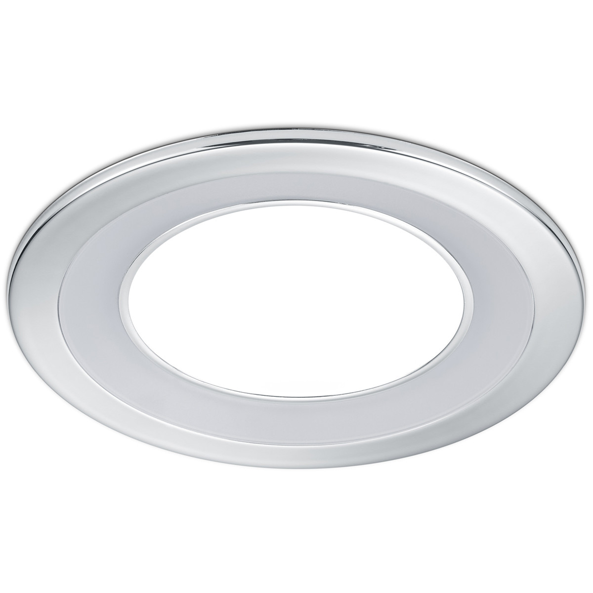 LED Spot - Einbauspot - Trion Cynomi - 10W - Warmweiß 3000K - Rund - Matt Chrom - Kunststoff - Ø140mm