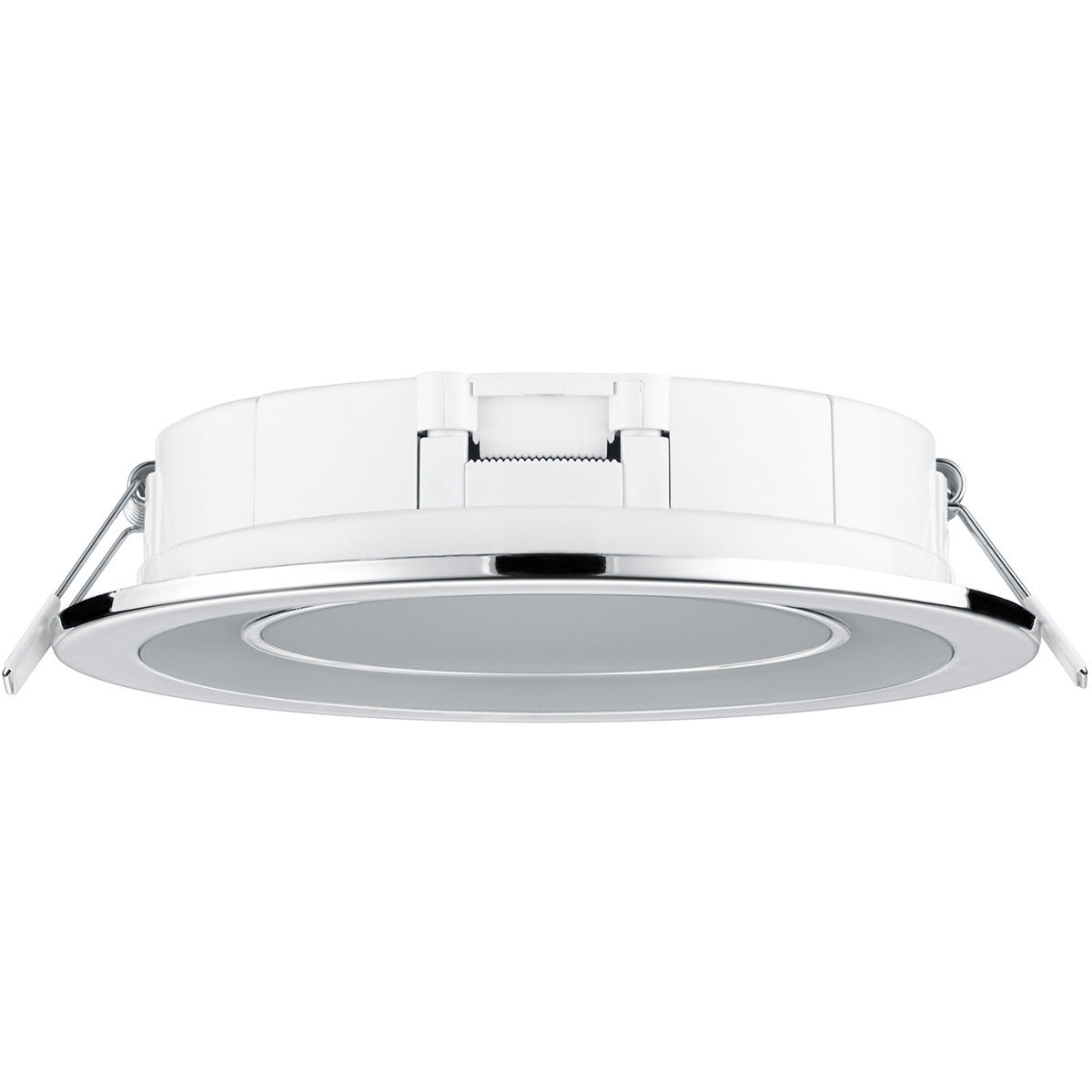 LED Spot - Einbauspot - Trion Cynomi - 10W - Warmweiß 3000K - Rund - Matt Chrom - Kunststoff - Ø140mm