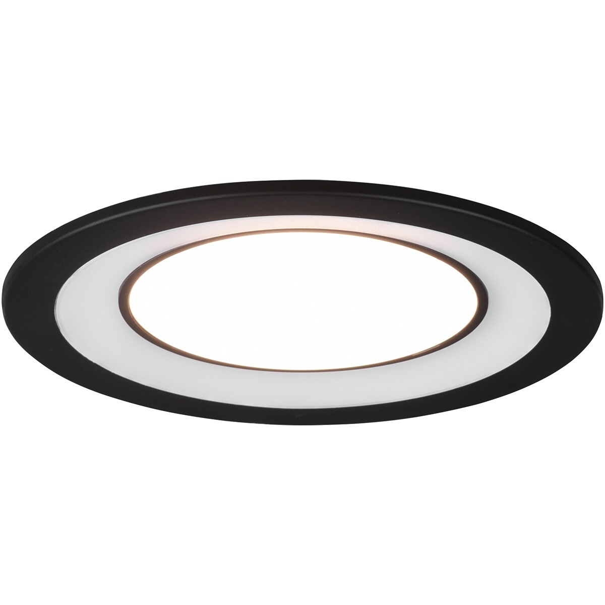 LED Spot - Einbauspot - Trion Cynomi - 10W - Warmweiß 3000K - Rund - Matt Schwarz - Kunststoff - Ø140mm