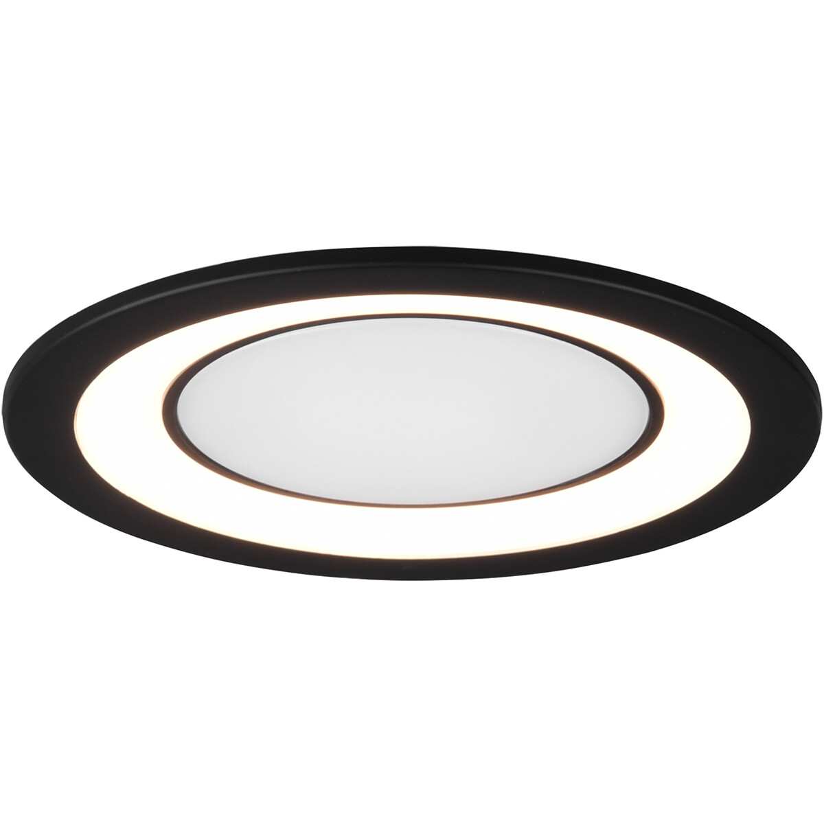 LED Spot - Einbauspot - Trion Cynomi - 10W - Warmweiß 3000K - Rund - Matt Schwarz - Kunststoff - Ø140mm