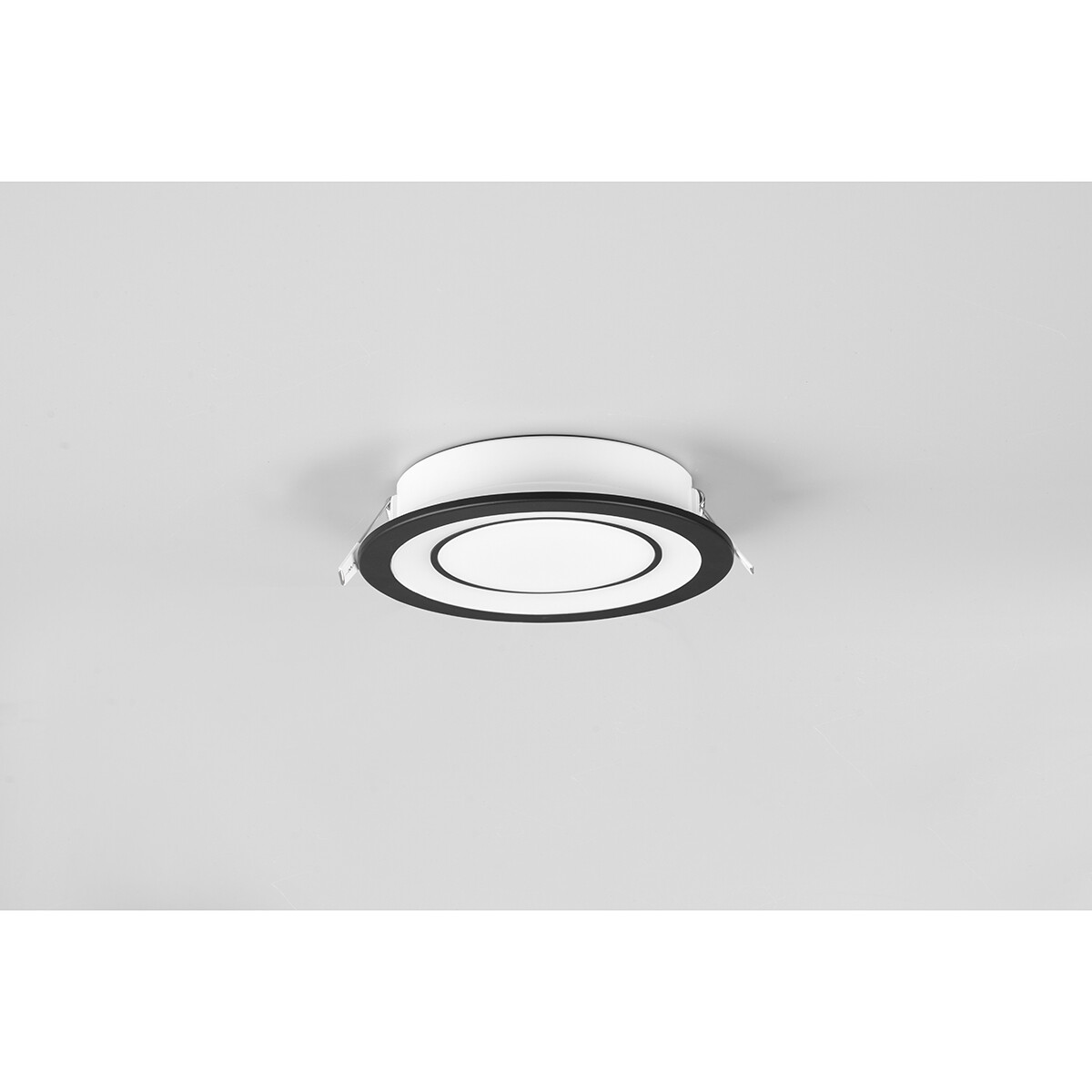 LED Spot - Einbauspot - Trion Cynomi - 10W - Warmweiß 3000K - Rund - Matt Schwarz - Kunststoff - Ø140mm