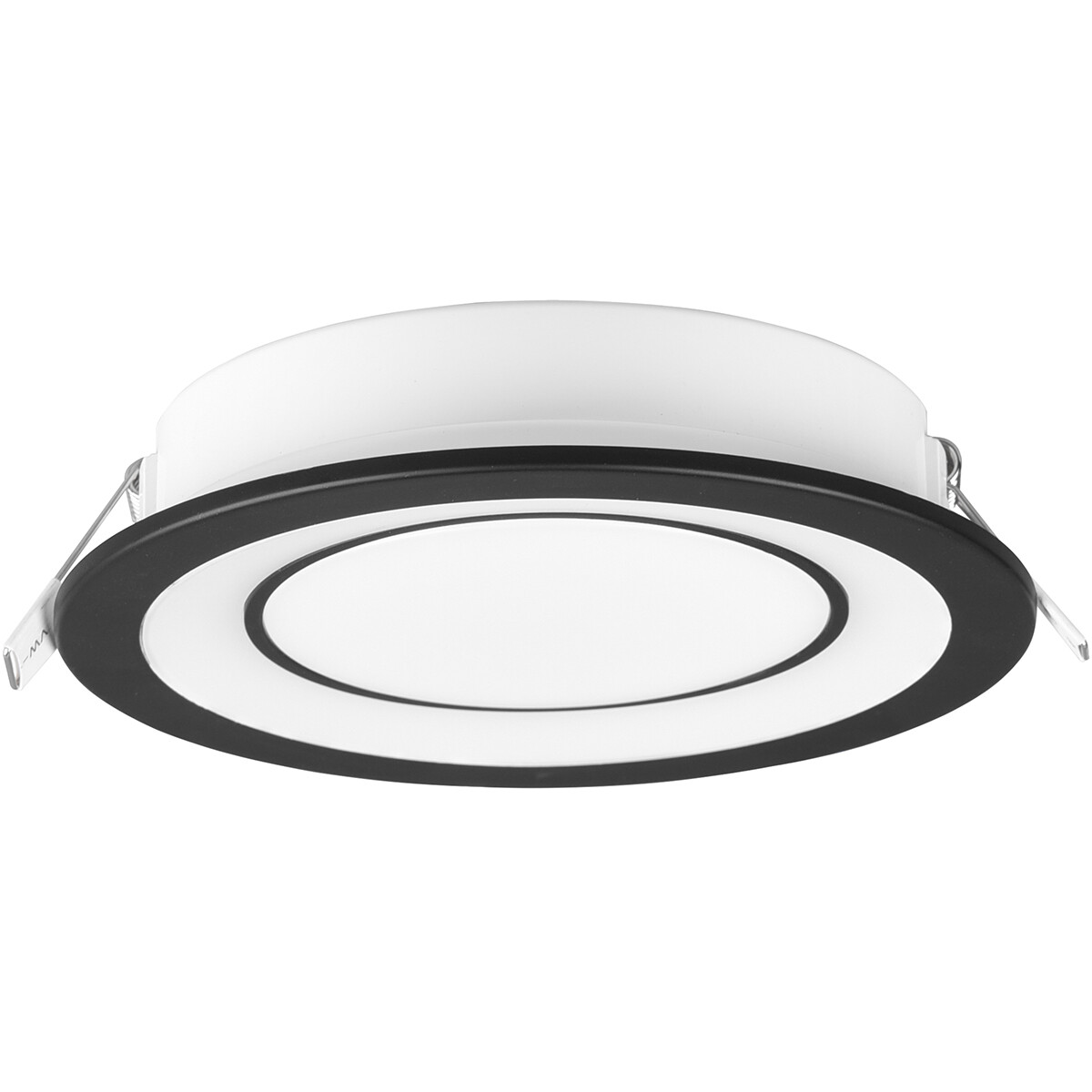 LED Spot - Einbauspot - Trion Cynomi - 10W - Warmweiß 3000K - Rund - Matt Schwarz - Kunststoff - Ø140mm