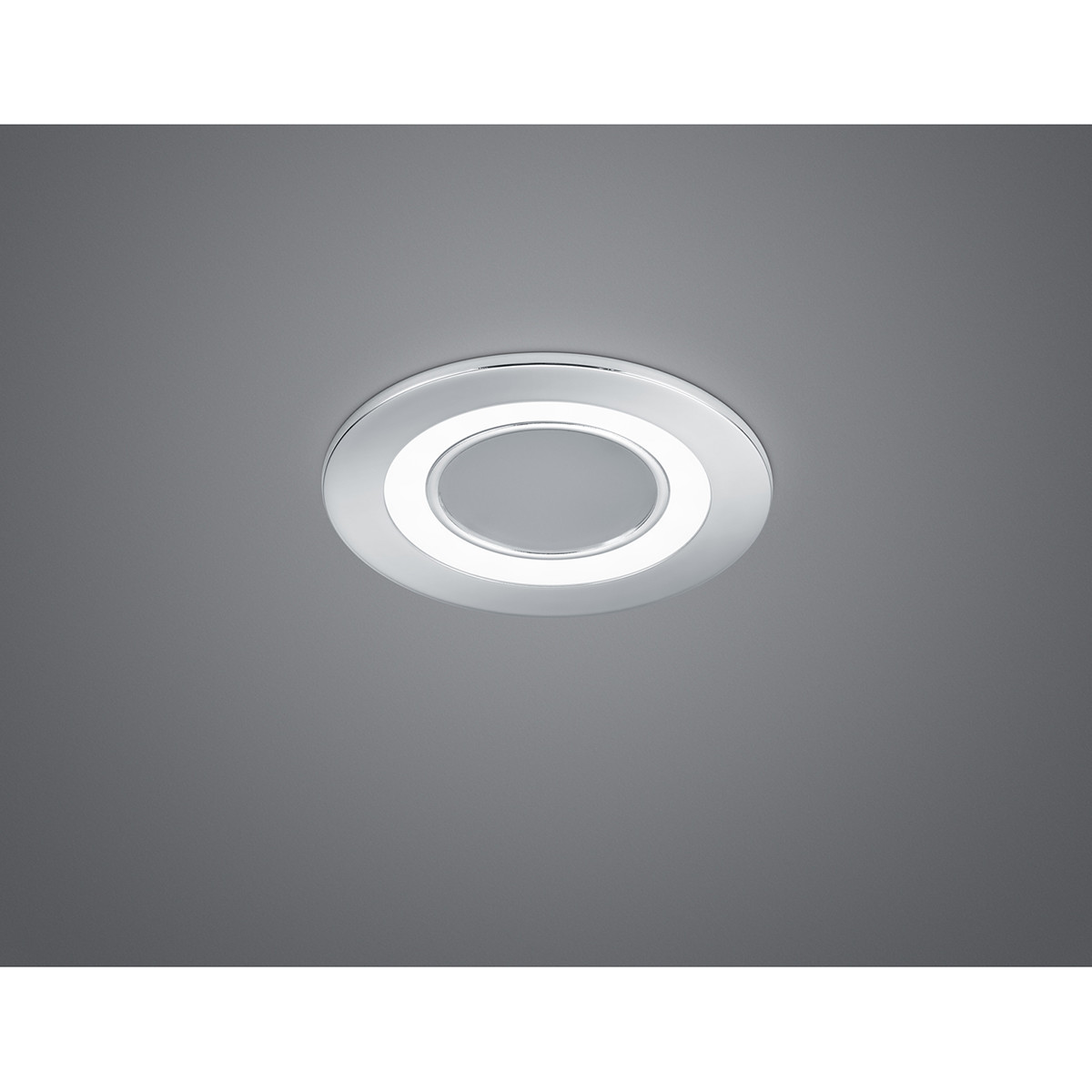 LED Spot - Einbauspot - Trion Cynomi - 5W - Warmweiß 3000K - Rund - Matt Chrom - Kunststoff - Ø80mm