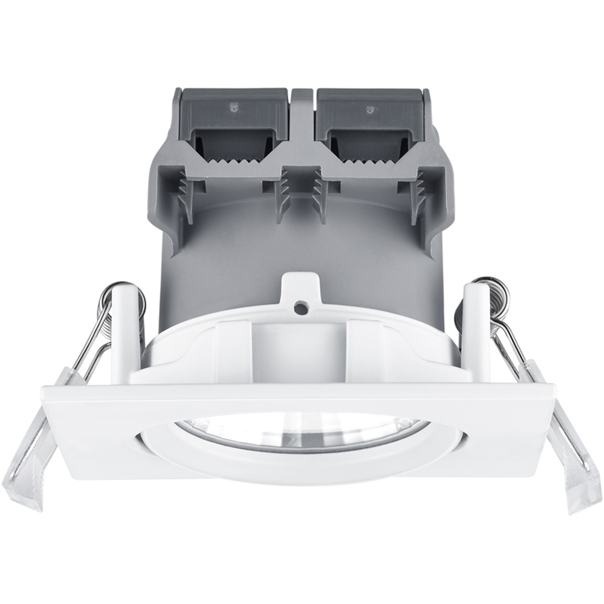 LED Spot - Einbaustrahler - Trion Paniro - Quadratisch 5W - Dimmbar - Warmweiß 3000K - Matt Weiß - Aluminium - 80mm