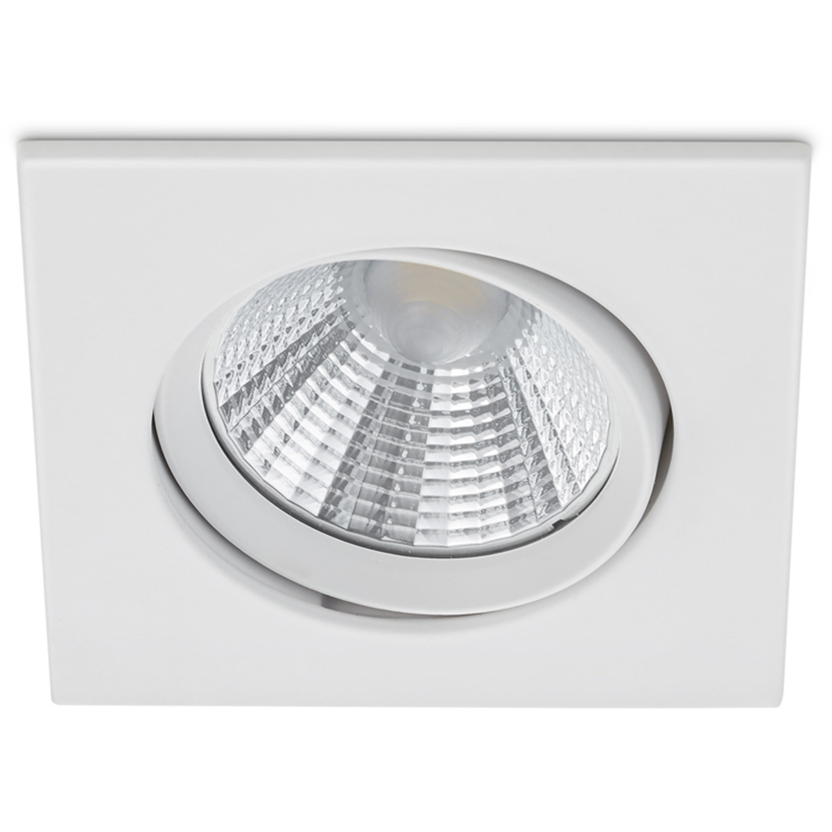 LED Spot - Einbaustrahler - Trion Paniro - Quadratisch 5W - Dimmbar - Warmweiß 3000K - Matt Weiß - Aluminium - 80mm