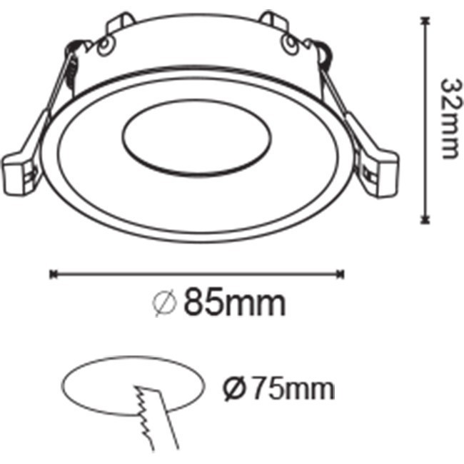 LED Spot Set - GU10 Sockel - Dimmbar - Einbau Rund - Mattweiß - 6W - Universalweiß 4200K - Ø85mm