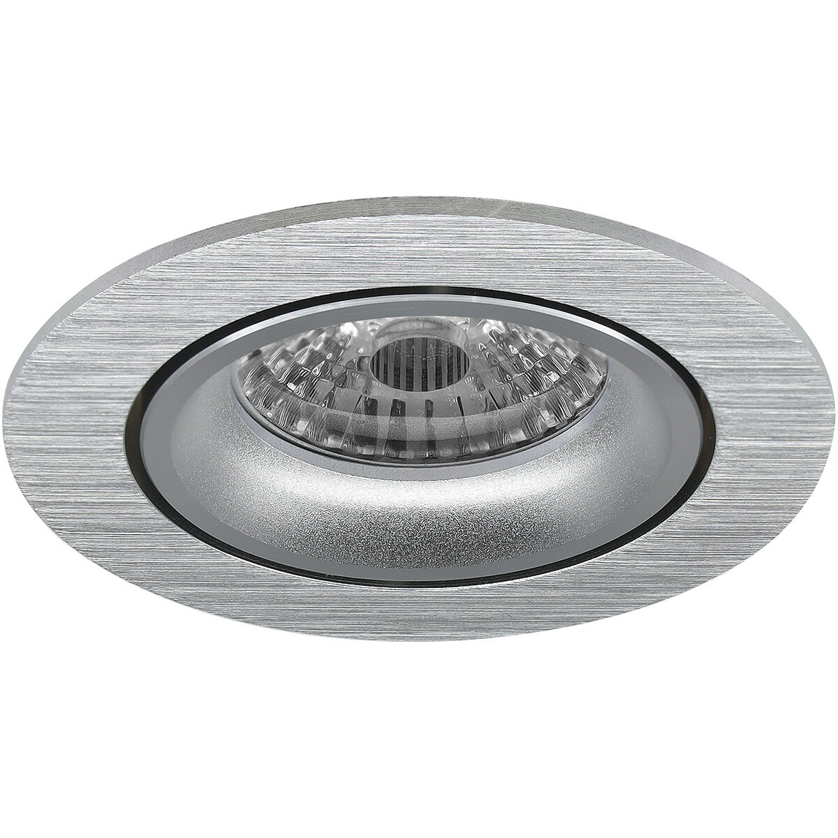 LED Spot Set - Pragmi Delton Pro - GU10 Sockel - Dimmbar - Einbau Rund - Matt Silber - 6W - Universalweiß 4200K - Kippbar - Ø82mm