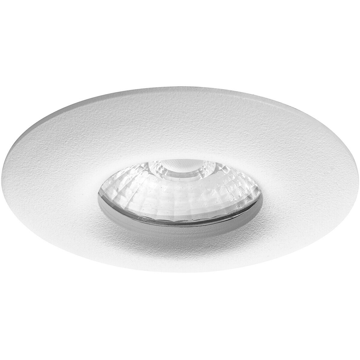 LED Spot Set - Pragmi Luno Pro - Wasserdicht IP65 - GU10 Sockel - Dimmbar - Einbau Rund - Mattweiß - 6W - Tageslicht 6400K - Ø82mm