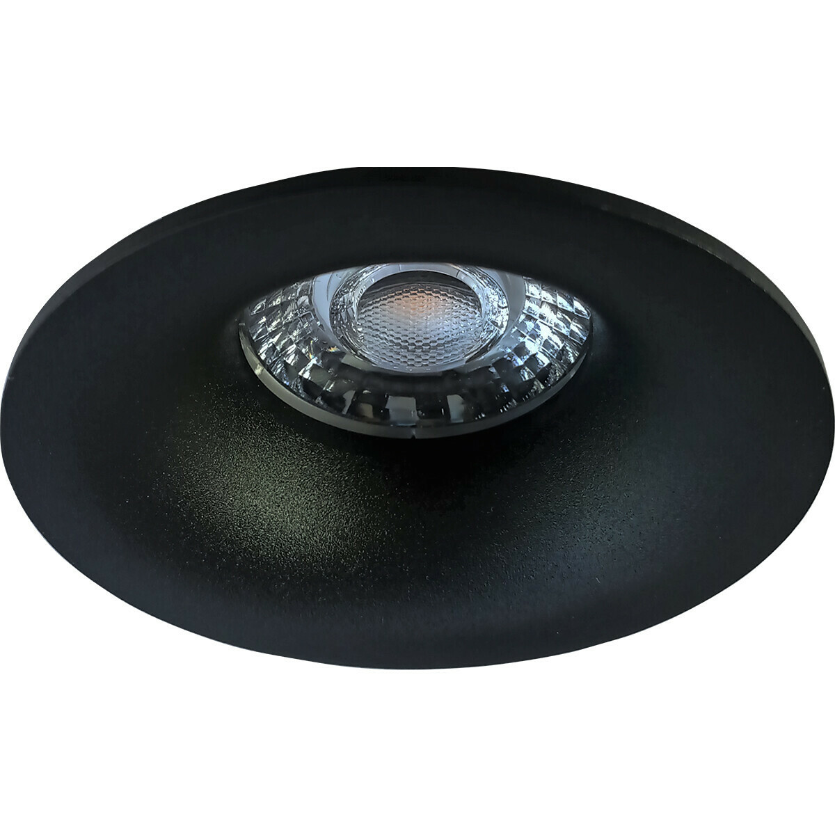 LED Spot Set - Pragmi Nora Pro - GU10 Sockel - Einbau Rund - Mattschwarz - 4W - Universalweiß 4200K - Ø82mm