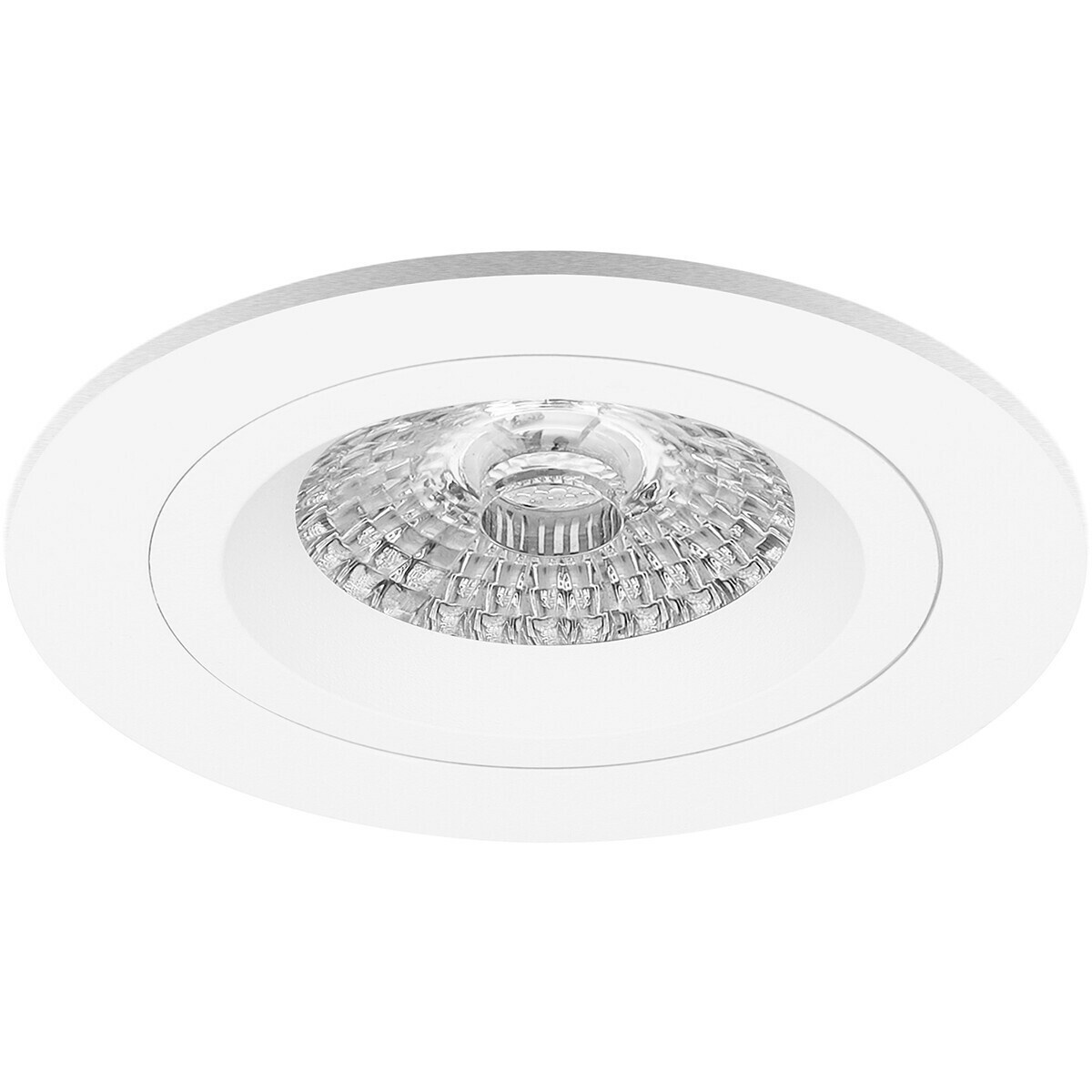 LED Spot Set - Pragmi Rodos Pro - GU10 Sockel - Einbau Rund - Mattweiß - 4W - Universalweiß 4200K - Ø93mm