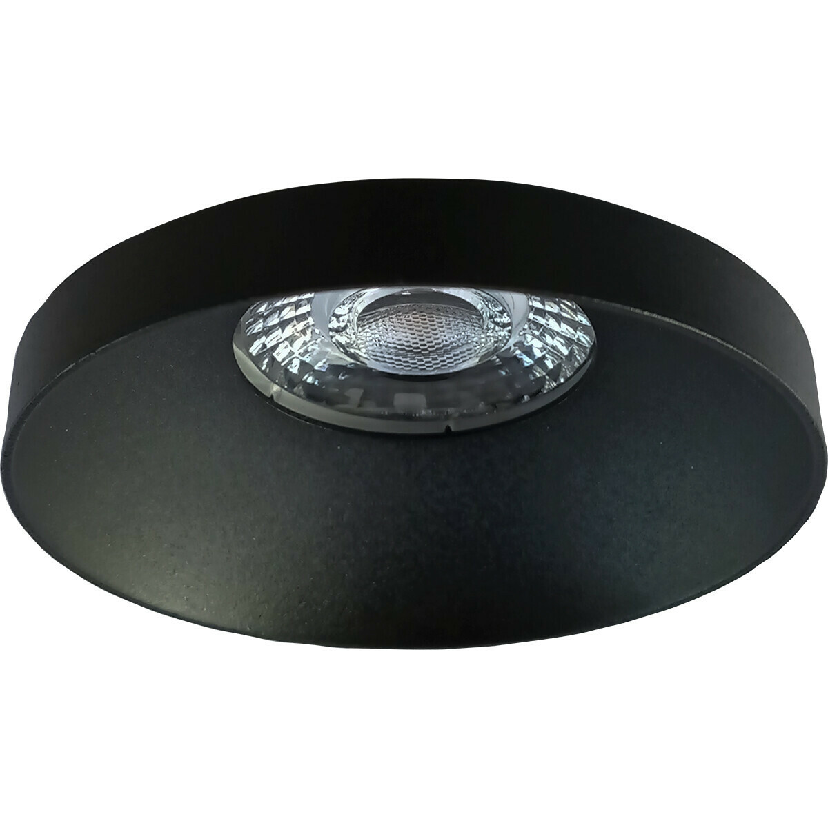 LED Spot Set - Pragmi Vrito Pro - GU10 Sockel - Einbau Rund - Mattschwarz - 4W - Warmweiß 3000K - Ø82mm