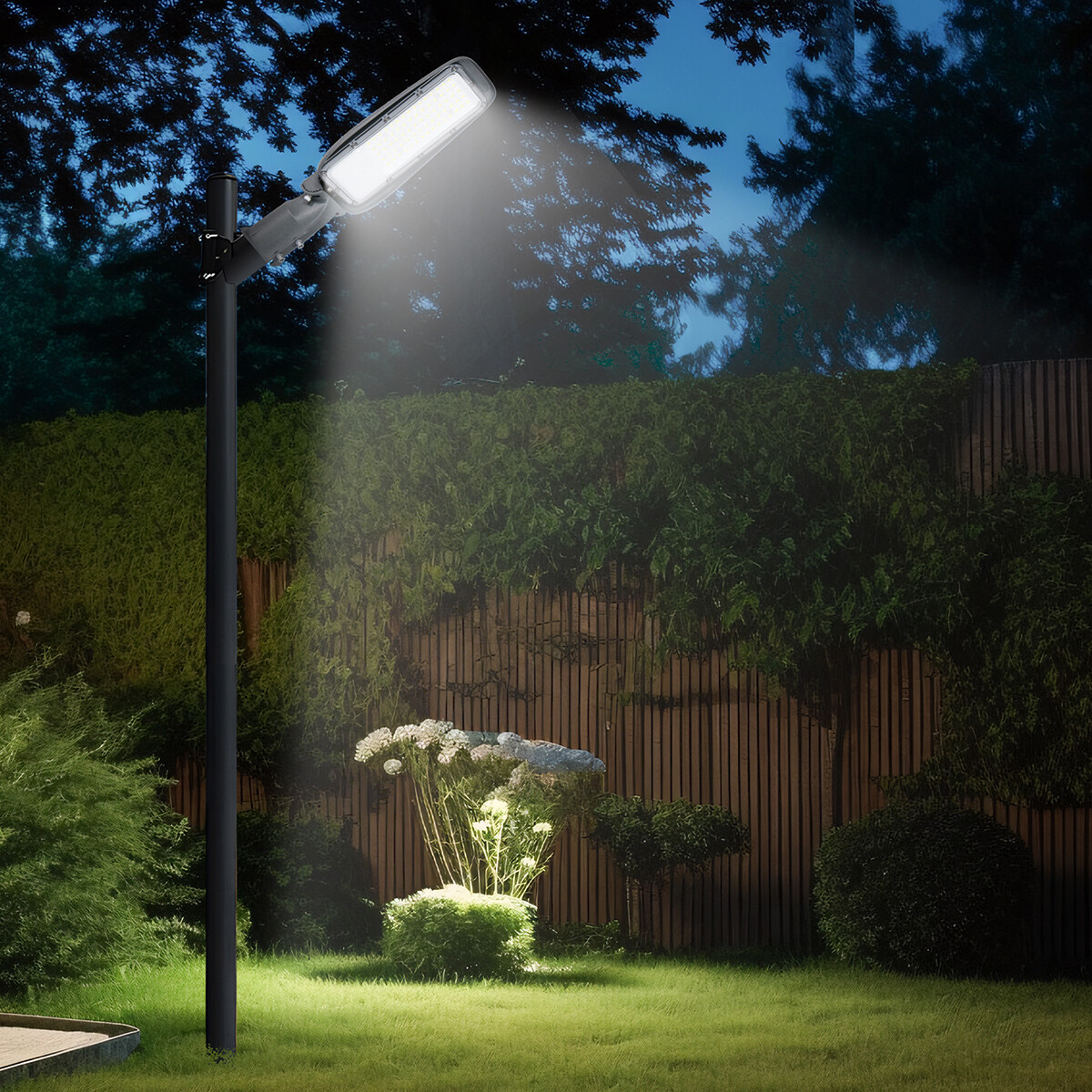 LED Straßenbeleuchtung - Velvalux Lumeno - 200 Watt - Klar/Kaltweiß 6500K - Wasserdicht IP65 - Flimmerfrei