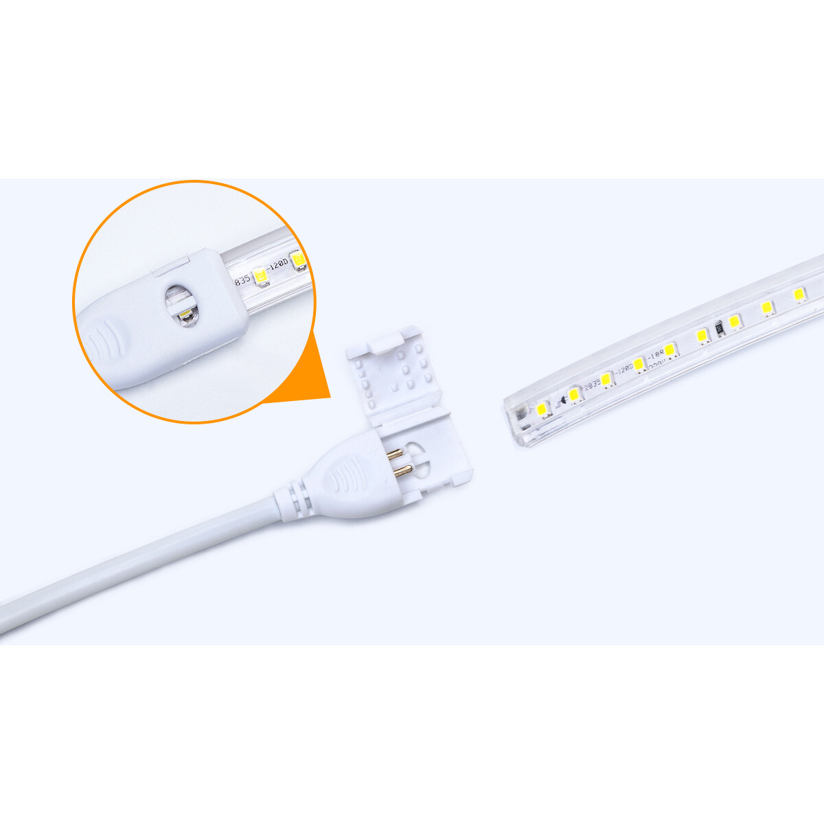 LED Strip - Aigi Stribo - 50 Meter - Dimmbar - IP65 Wasserdicht - Tageslicht 6500K - 2835 SMD 230V