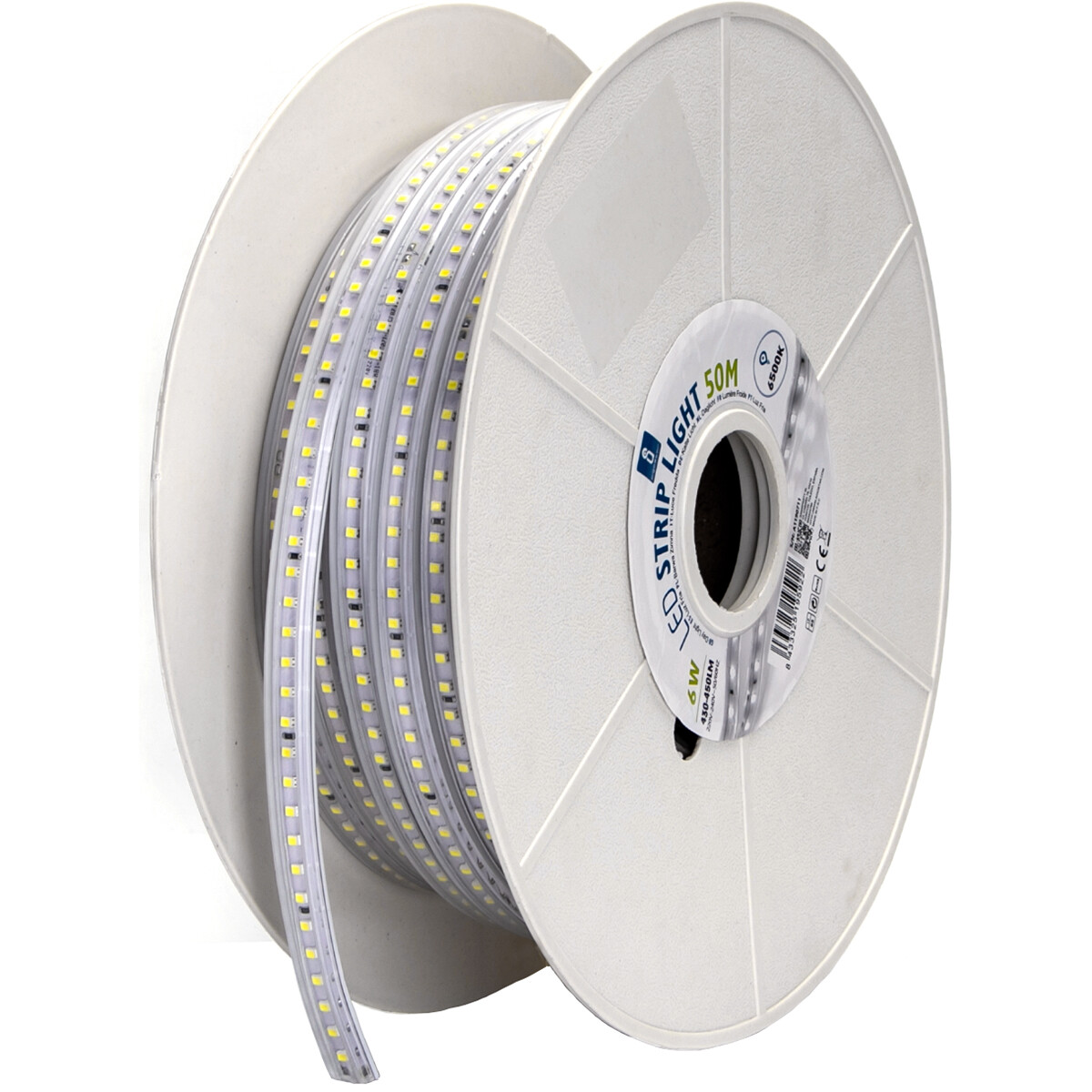 LED Strip - Aigi Stribo - 50 Meter - Dimmbar - IP65 Wasserdicht - Tageslicht 6500K - 2835 SMD 230V