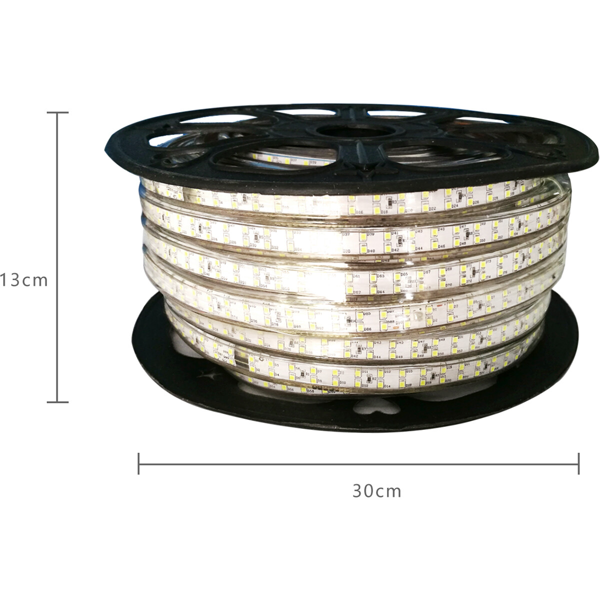 LED Strip - Aigi Strobi - 50 Meter - Dimmbar - IP65 Wasserdicht - Tageslicht 6500K - 2835 SMD 230V